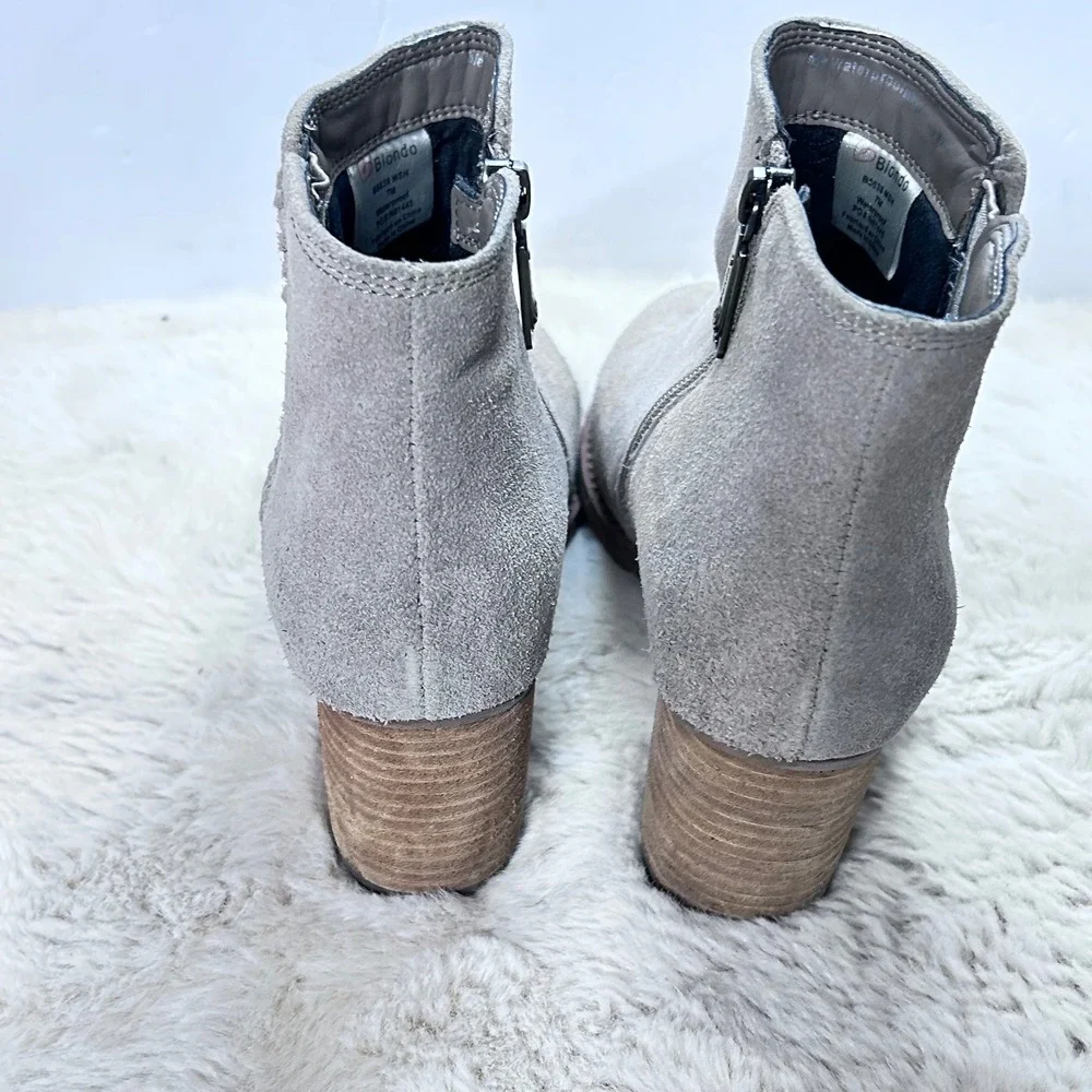 Blondo Waterproof‎ Suede Braided Zip Ankle Boots Women's Size 77 - Picture 8 of 12